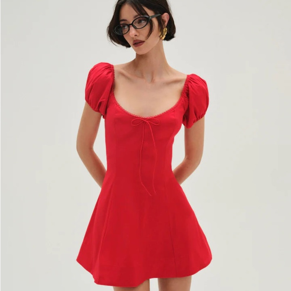 For Love And Lemons Zuri Red Mini Dress SMALL